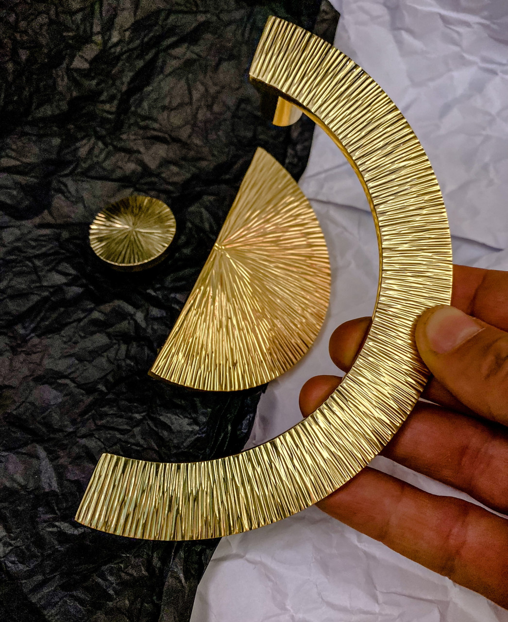 Ручка-скоба напівкругла MODERN STYLE CNM-0100-64-Gold Brass блискуче золото