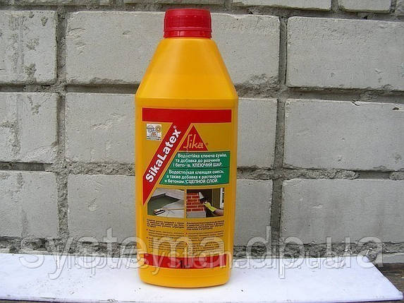 SikaLatex, 1 кг - Добавка для розчинів: зчіпний шар для стяжок, гідроізоляційні штукатурки, фото 1
