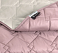 Покривало на ліжко пудра євро розмір двостороннє стьобане, Якісне євро покривало на велике ліжко Пудра, фото 3