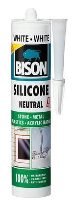 BISON SILICONE NEUTRAL - нейтральний силіконовий герметик (білий), фото 2