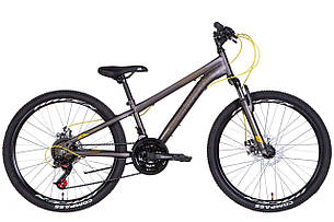 Велосипед ST 24 "Discovery RIDER Vbr рама 11,5" сріблястий/жовтий (OPS-DIS-24-308)