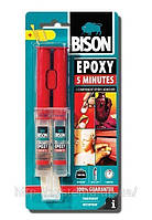 BISON EPOXY 5 MIN - Клей епоксидний швидкосохнучий двокомпонентний 24 ml