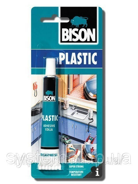 BISON PLASTIC - Клей для твердого пластику 25 ml