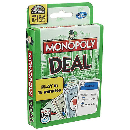 Настільна гра Монополія УГОДА / Monopoly Deal / Монополия Сделка + ПРАВИЛА УКРАЇНСЬКОЮ, фото 1