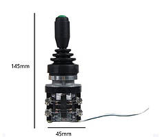 Перемикач хрестовий (джойстик) ПК12-41Z04A із фіксацією з кнопкою