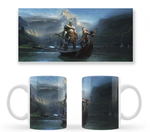 Чашка біла керамічна God of War (Бог Війни) ABC, фото 1