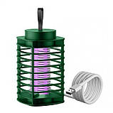 Підвісний знищувач комарів і комах лампа-ловушка для москітів з LED-підсвіткою електрична USB, фото 3