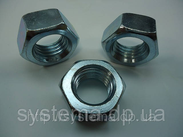 Гайка шестигранна, оцинкована М14, клас міцності 4.8