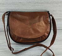 Женская сумка кросс-боди, натуральная кожа коричневая, регулируемый плечевой ремень