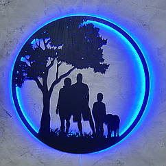 Декоративне настінне Панно з підсвіткою «Родина», Декор на стіну