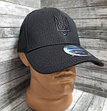 Чорна літня кепка з тризубом. Преміальна якість. Дихаючий, швидкосохнучий матеріал COOL FEELING, фото 8