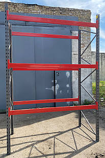 Складський стелаж для палет, висота 3.35 м., 3 яруса, виробник: "Модерн-Експо", Б/у