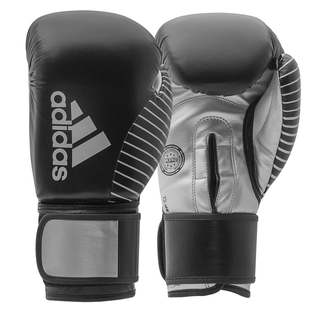 Боксерські рукавиці Adidas WAKO (adiKBWKF200) Black/Silver 10