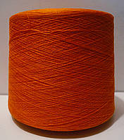 Хлопковая пряжа для вязания в бобинах (Турция) Т. ОРАНЖ (BURN ORANGE) -