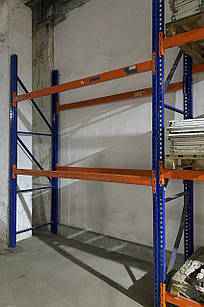 Складський стелаж для палет, висота 3.5 м., 3 яруса, виробник: "IMBO", Б/у