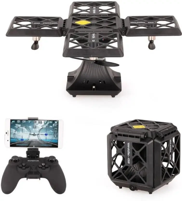 Радіокерований дрон трансформер Black Knight Cube 414 з WiFi камерою