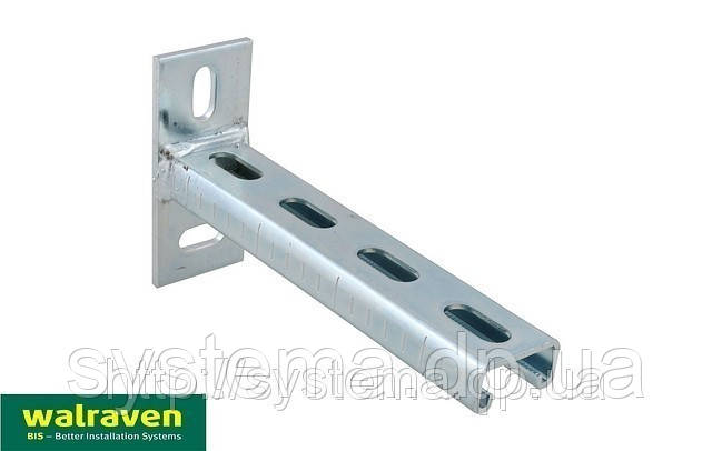 BIS RapidStrut® Консоль 41x41x2,5 мм, L= 450 мм, сталь оцинкована WALRAVEN, фото 2
