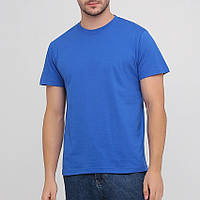 Мужская футболка, повседневная стильная трикотажная, высококачественный хлопок блакитна, stedman