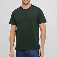 Мужская футболка, повседневная стильная трикотажная, высококачественный хлопок, зелена stedman