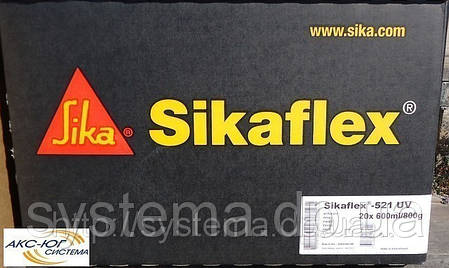 Sikaflex®-521 UV - Гібридний поліуретановий герметик, стійкий до ультрафиалетовому випромінювання, чорний, 600 мл, фото 3