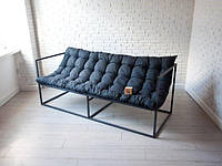 Садовий металевий лаунж диван у стилі LOFT (NS-886)