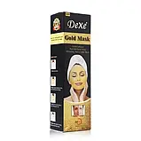 Золота біоколагенова маска для обличчя з біозолотом та колагеном Dexe Gold Mask, фото 3