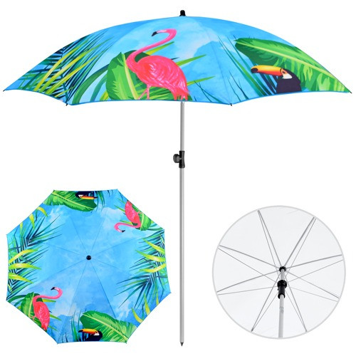Парасолька пляжна Сонцезахисна парасолька на бічній нозі "Flamingo" d2м нахил