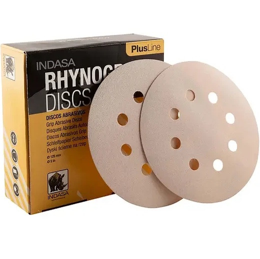Круг абразивний (8 отворів) Indasa Rhynogrip Plus Line, Ø 125 мм P220, фото 1