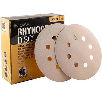 Круг абразивний (8 отворів) Indasa Rhynogrip Plus Line, Ø 125 мм P150