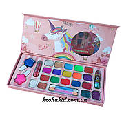 Дитяча косметика 25 предметів у палетці блиск тіні помада лаки пензлики (M 47609)