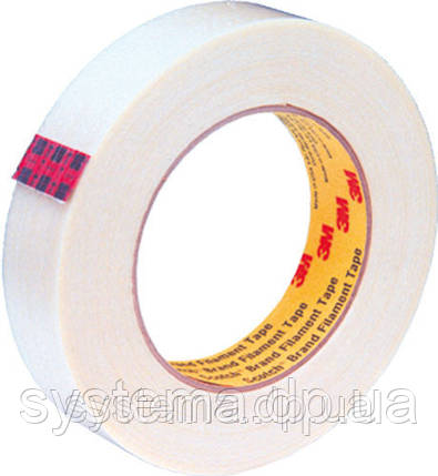 3M™ Scotch™ 8956 Стрічка пакувальна армована 19х0,131 мм, рулон 50 м, фото 1