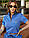 Літній спортиний костюм шорти з футболкою поло, арт 223, колір синій/ джинс, фото 4