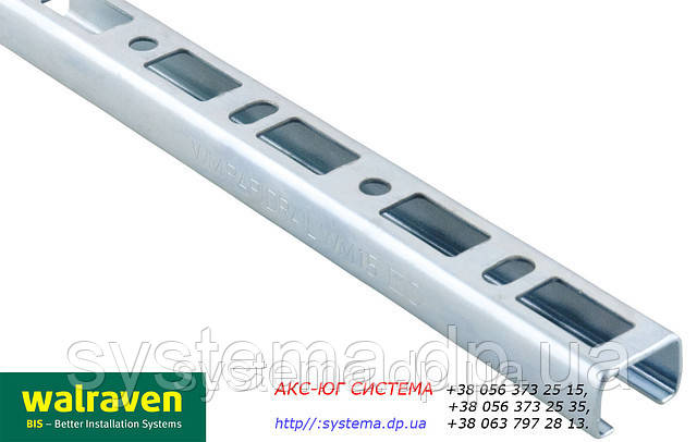 BIS RapidRail® Профіль монтажний 27х18х1,2 мм, L= 2 м WALRAWEN, фото 2