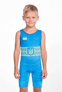 Трико для боротьби Berserk Sport Wrestler UKR approved UWW Kids Синій 4XS