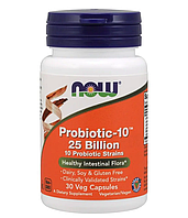 Пробиотик-10 Now Foods (Probiotic-10) 25 млрд МЕ 30 капсул