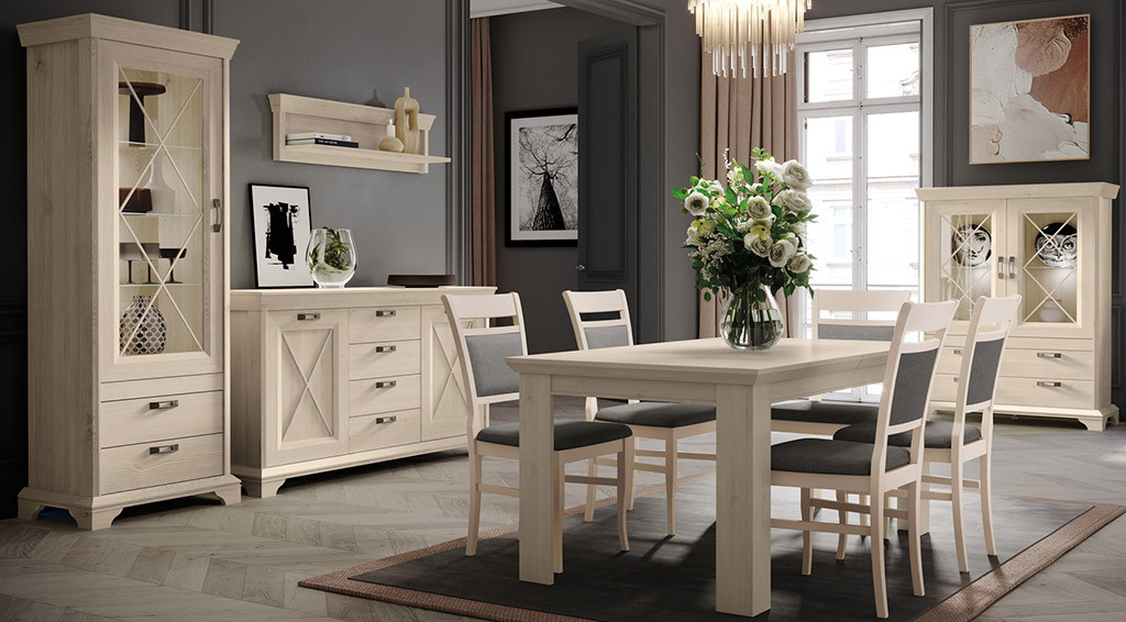 Вітальня Kashmir Загартоване скло, ручки металеві, Да, фото 1