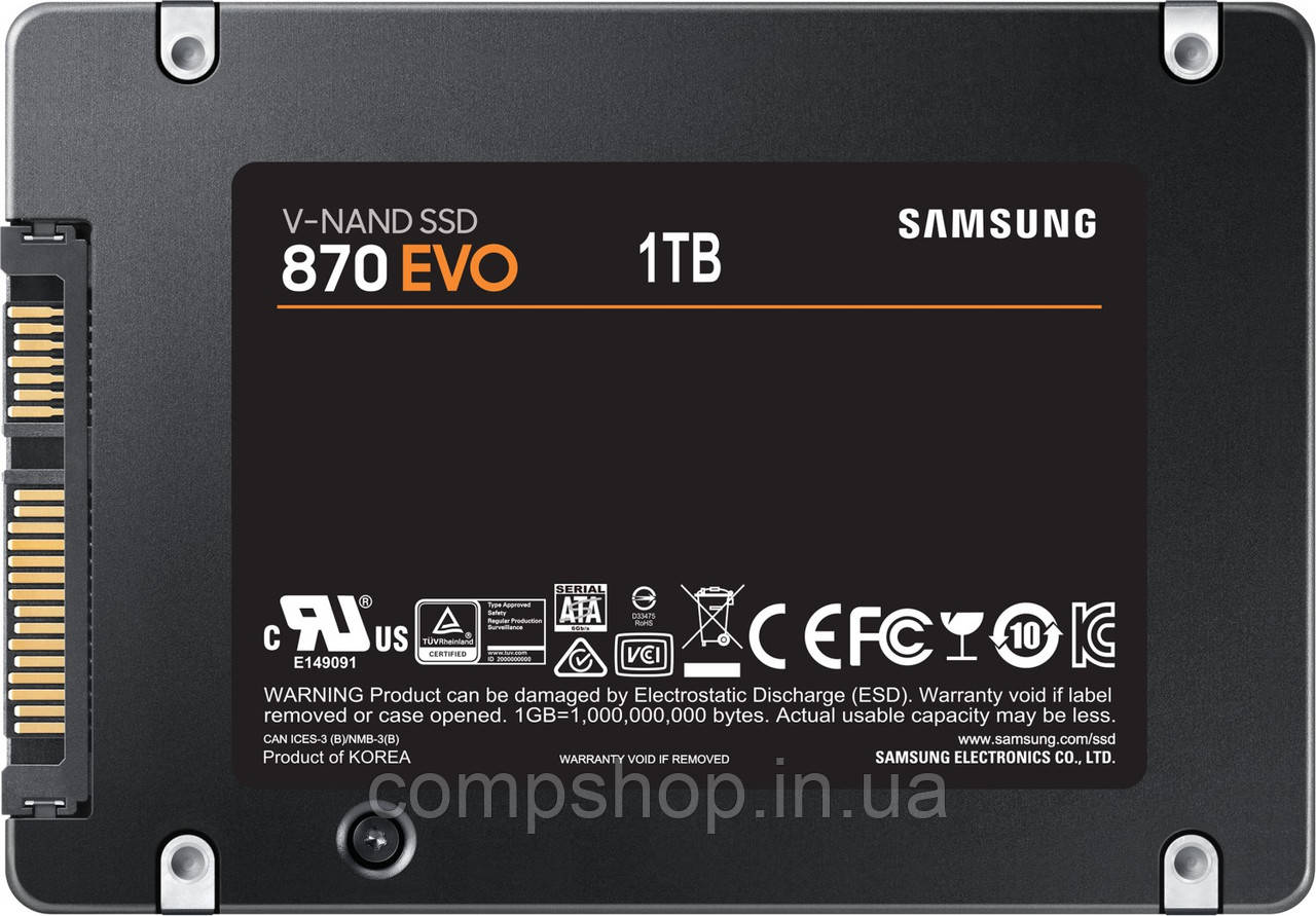 Твердотільний диск 2.5"  1TB  Samsung 870 EVO  (SATA 6Gb/s) (код 132768)