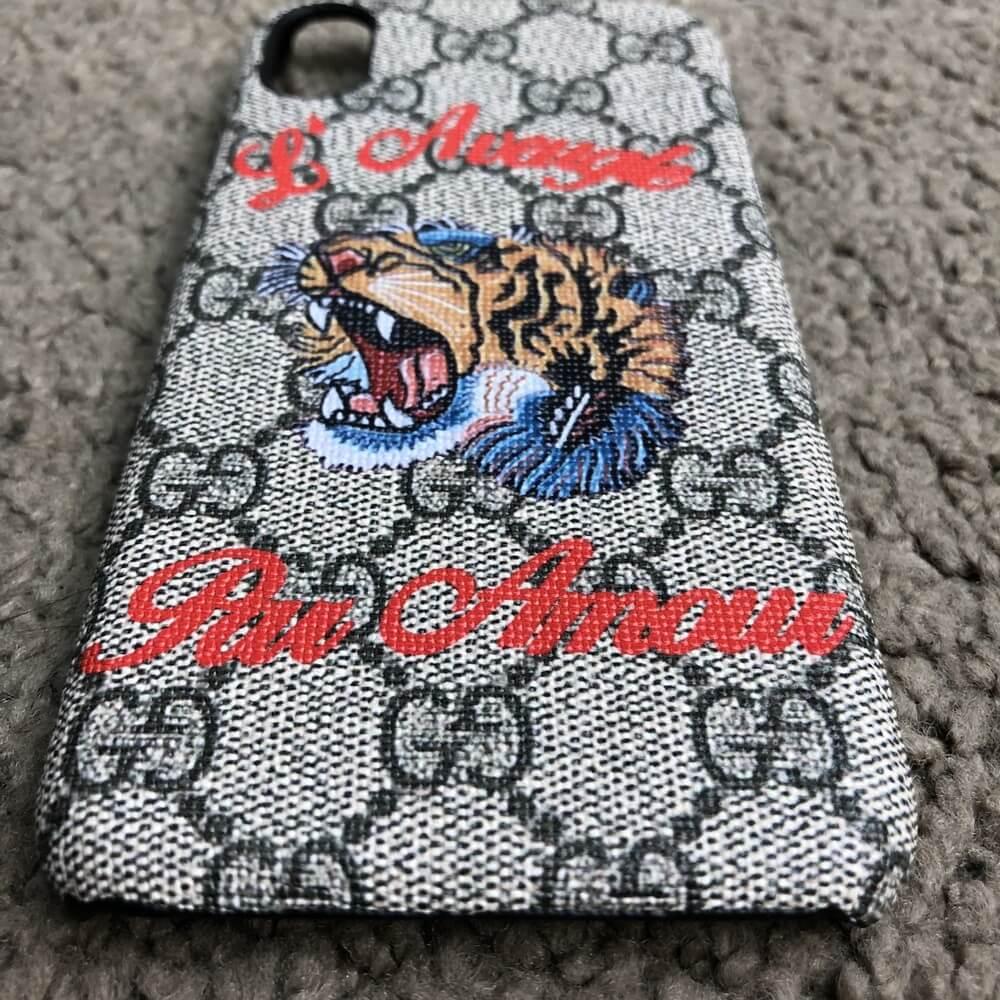 Gucci iPhone X Case with Tiger GG Supreme ID 1866808981