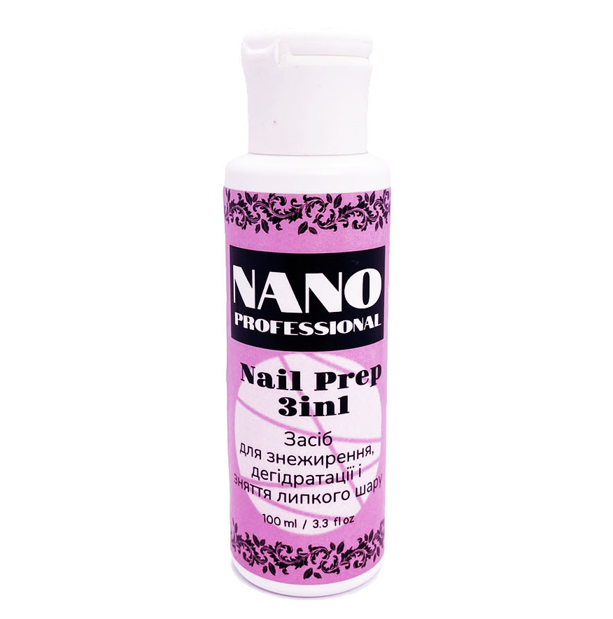 Средство для ногтей Nail Prep 3в1 Nano Professional, 100 мл - фото 1 - id-p1866799285