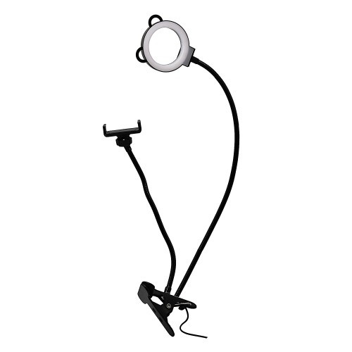Лампа кольцевая с зажимом для телефона (с ушками) Yre LKZ-U - фото 1 - id-p1866798555