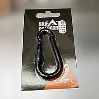 Карабин стальной Skif Outdoor Clasp II, с муфтой, 110 кг, Черный, карабин тактический