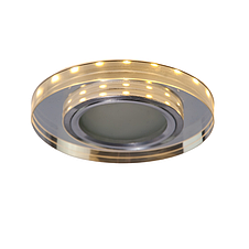 Точковий світильник з білим LED підсвічуванням метал хром 90 мм, фото 3