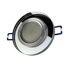 Точковий світильник з білим LED підсвічуванням метал хром 90 мм, фото 2