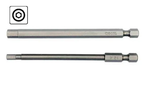 Набір насадка викрутки біта HEX TAMPER 4, 6х100 мм 2 штуки YATO YT-0495