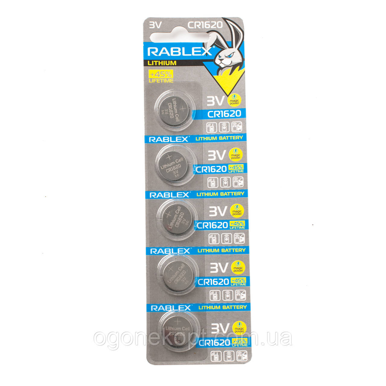 Батарейки RABLEX CR1620 LITHIUM 3V
