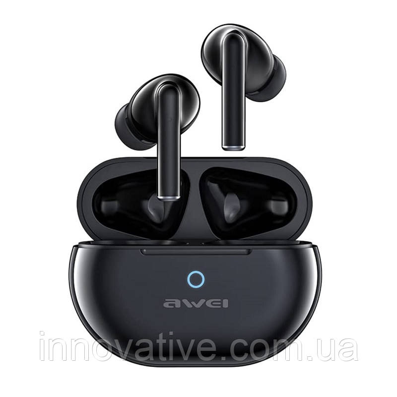 Бездротові Bluetooth навушники Awei T61 із зарядним боксом (Чорний), фото 1