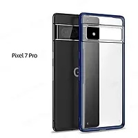 Google Pixel 7 Pro PC TPU чехол Hybrid матовый CLEAR Matte Blue