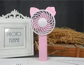 Портативний мінівентилятор Мультфільм Cat з Usb, акумуляторний мінівентилятор із вушками та складаною ручкою, фото 3