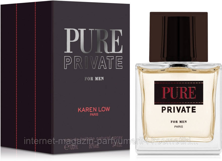 Туалетна вода для чоловіків Karen Low Pure Private 100ml, фото 1