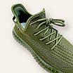 Чоловічі весняні кросівки хакі, зелена підошва, зручні, сітка текстильні кросівки, No 21302 ( р. 40-45), фото 2